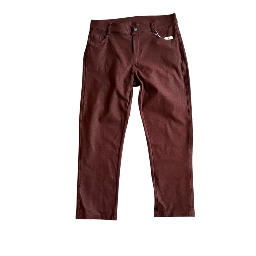 Yelete Women's Cropped Pants in Coffee